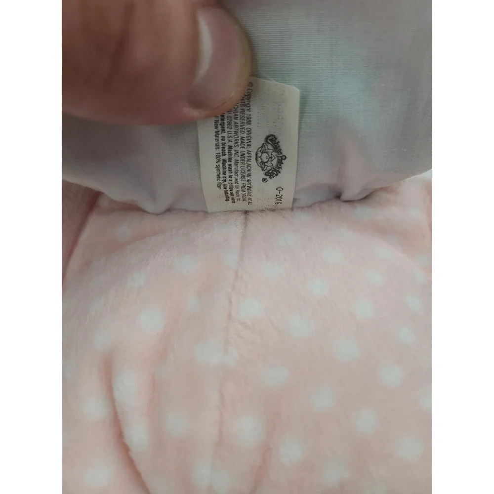 Vintage‎ 1988 Cabbage Patch Kids Baby-Land Plush Doll Pink Soft Body Pacifier